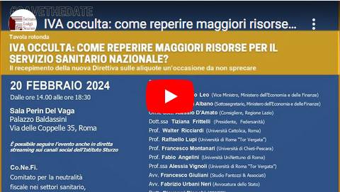 Screen Video Evento "Iva occulta"